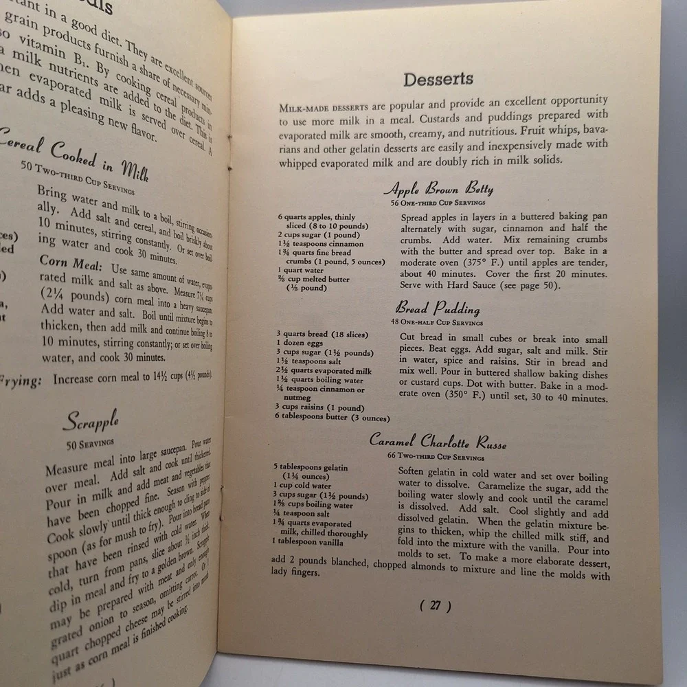 Quantity Recipes‎ for Quality Foods 1939 Evaporated Milk Association Cookbook